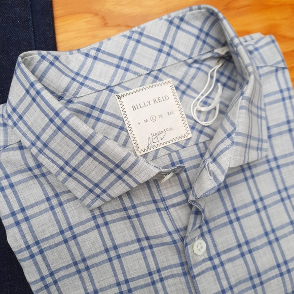 NEW Billy Reid Plaid Casual Button Up Shirt NWOT - Picture 2 of 12